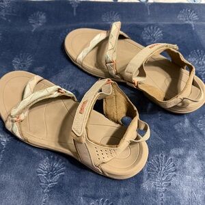 Women TEVA Beige Strappy Sandals